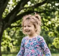 Family photo of a little girl, uploaded to star in her own storybook